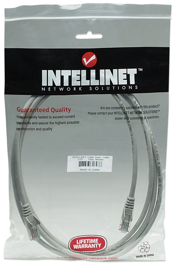 Cavo di rete Patch CCA Cat. 5e Grigio UTP 0,25 mt - immagine 2