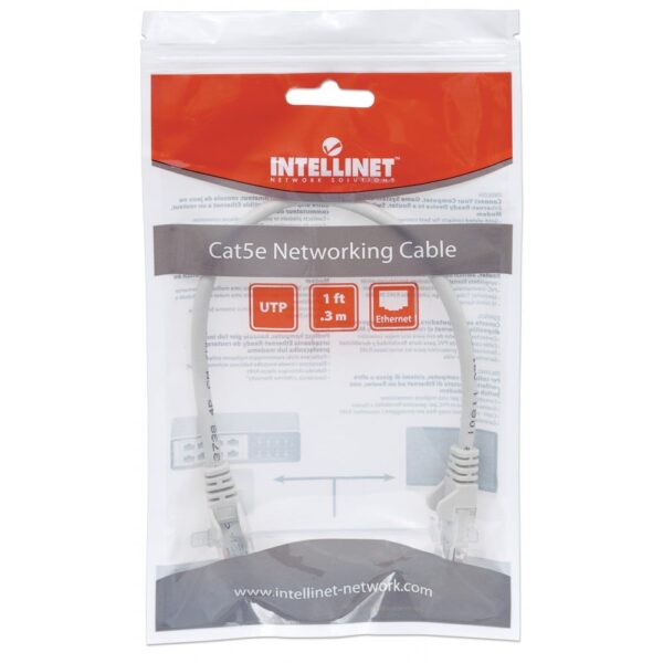 Cavo di rete Patch in Rame Cat. 5e Grigio UTP 1 m - immagine 2