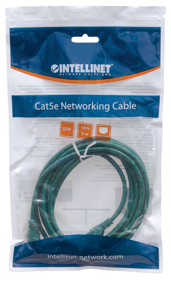 Cavo di rete Patch in Rame Cat. 5e Verde UTP 2 m - immagine 2