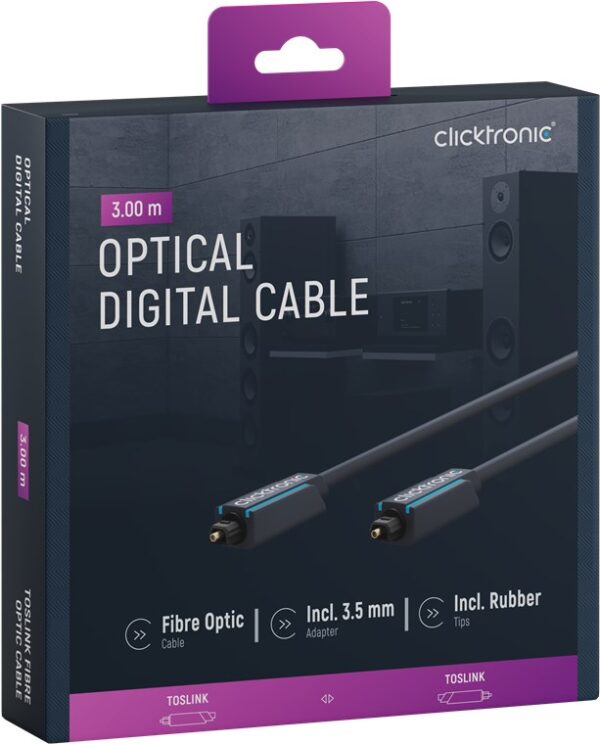 Cavo ottico digitale audio Toslink/Toslink 2 m - immagine 2