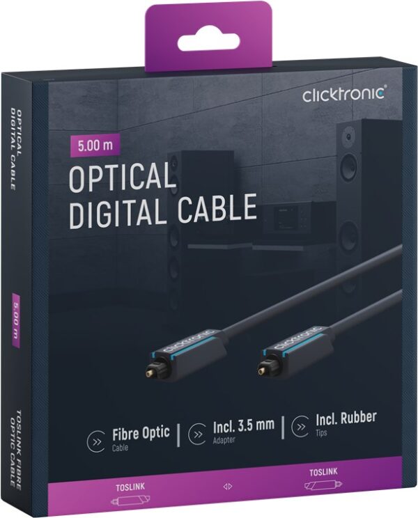 Cavo ottico digitale audio Toslink/Toslink 5 m - immagine 2