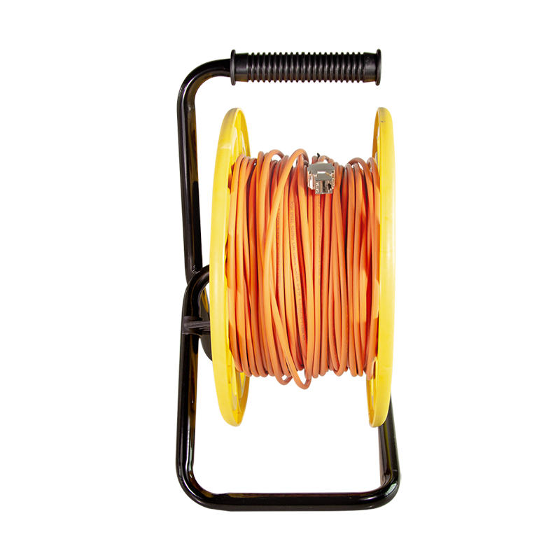 Cavo Patch Cat6A Plug RJ45 S/FTP LSZH con Avvolgicavo 60m Arancione - immagine 3