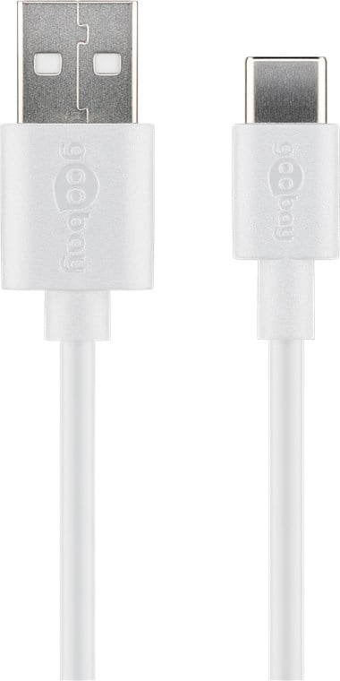 Cavo USB A Maschio 2.0 / USB-C Maschio 0,5m Bianco - immagine 2