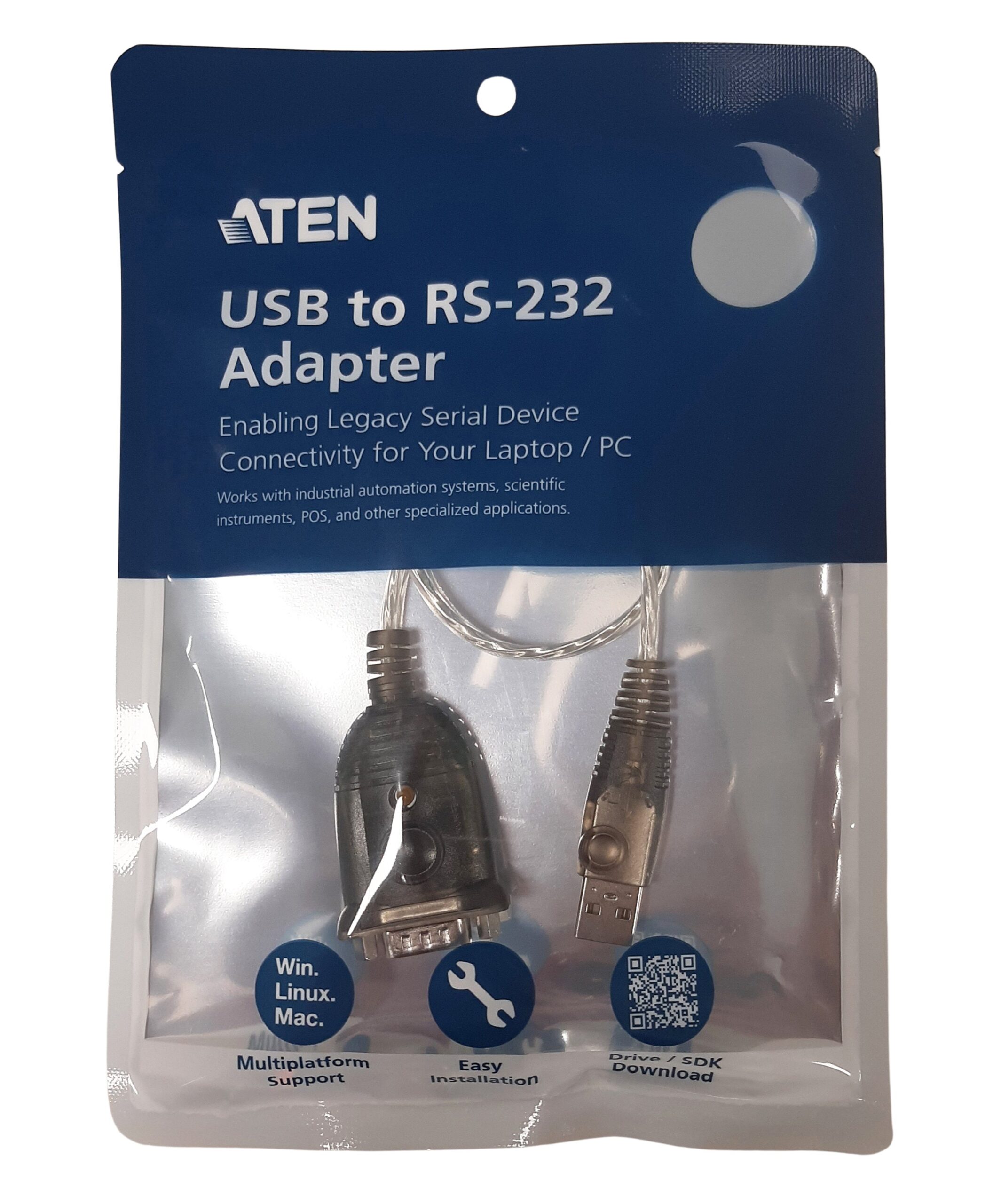 Convertitore Adattatore da USB a Seriale RS-232 con LED 33 cm, UC232A-AT - immagine 2