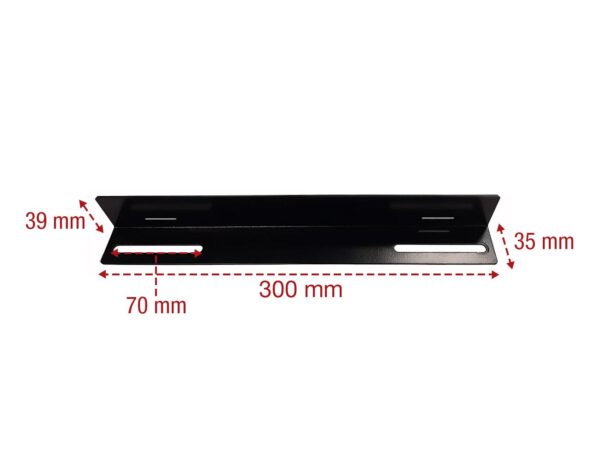 Coppia staffe a L Laterale per Rack 19'' a Muro Prof. 450mm Nero - immagine 2
