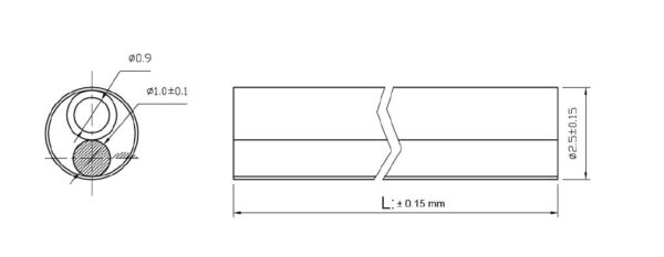 Coprigiunto Manicotto Termorestringente per Fibra Ottica 45mm - immagine 2