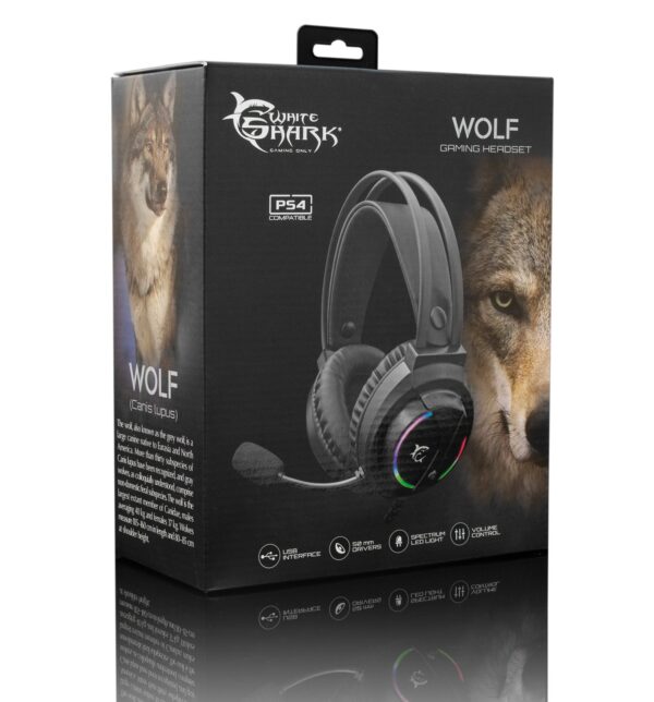 Cuffie Gaming USB 2.0 con Microfono WOLF - immagine 2