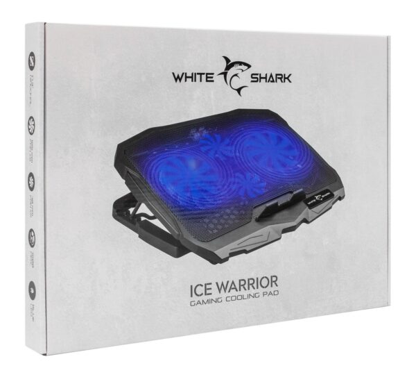 Dissipatore USB 4 Ventole per Notebook Illuminazione LED Blu - immagine 2