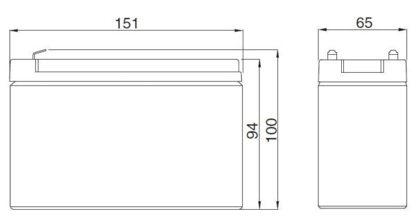 Batteria al Piombo 12V 9Ah (Faston 6,3mm) - immagine 2