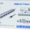 Hub USB 3.0 SuperSpeed 7 porte Alluminio Silver - immagine 2