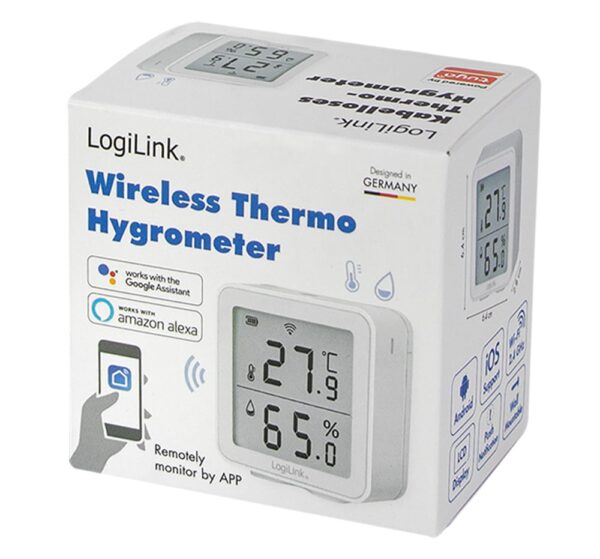 Termoigrometro Wireless Monitoraggio Remoto Wi-Fi App Smart Life - immagine 2