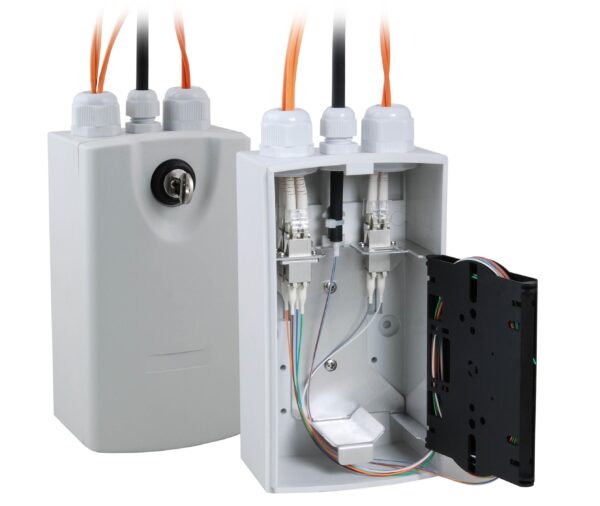 Scatola di Distribuzione Fibra Ottica Compatta IP54 SC/LC RAL7035 - immagine 2