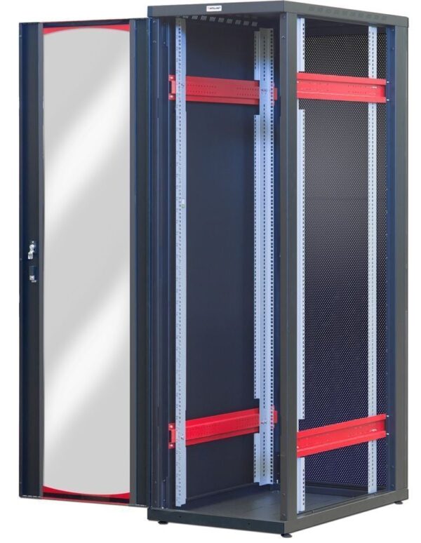 Armadio Server Rack 19'' 600x1000 42 Unita' Nero serie Ideal - immagine 2
