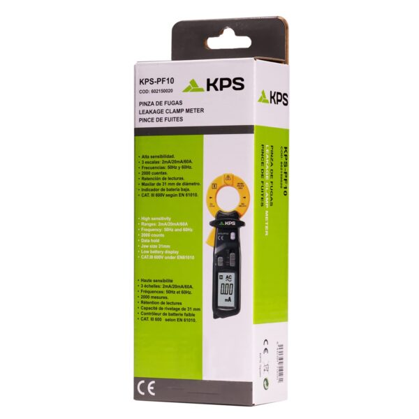 Pinza Amperometrica Digitale AC 60A 2000 Counts CAT III 600V, KPS-PF10 - immagine 2