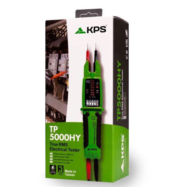 Tester di Tensione TRMS AC/DC 1000V AC 200A 10.000 Conti IP65 CAT.IV, KPS-TP5000HY - immagine 2