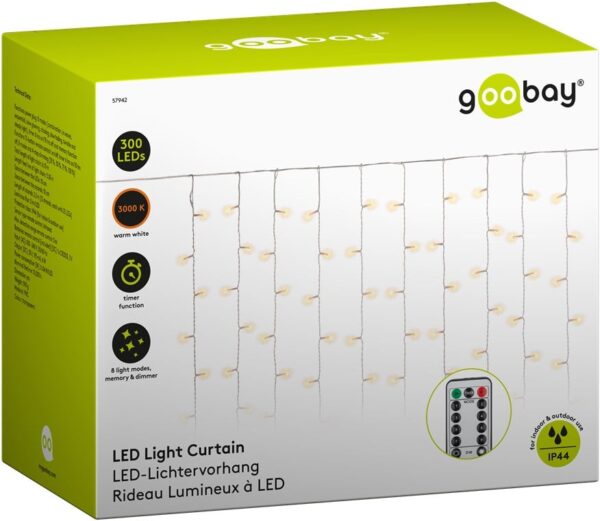 Tenda Natalizia Luminosa 300 LED e Telecomando - immagine 2