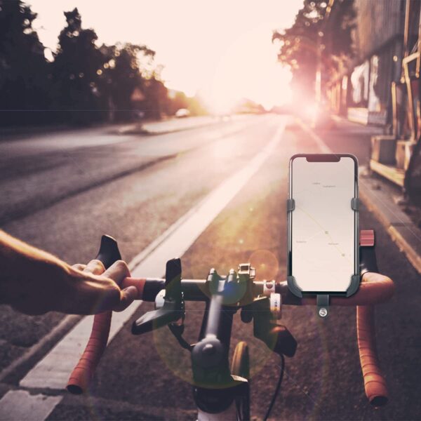 Supporto da Bicicletta per Smartphone 3,5''-7'' Fissaggio Angolato - immagine 2