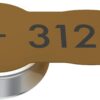 Batterie a Bottone per Apparecchi Acustici V312 6pz - immagine 2