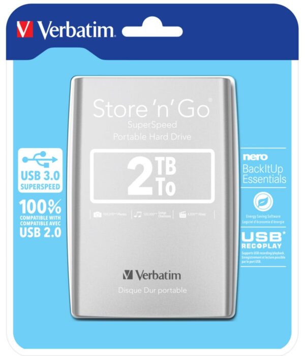 Disco rigido portatile da 2 TB Argento - immagine 2