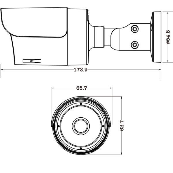 Telecamera CCTV  Bullet 2Mp 4-in-1 IP67, DGC2105ATS - immagine 2