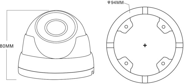Telecamera IP Dome H.265 IR da 3 MP IP66 Rilevamento Basato su AI, DGM3203SCT - immagine 2