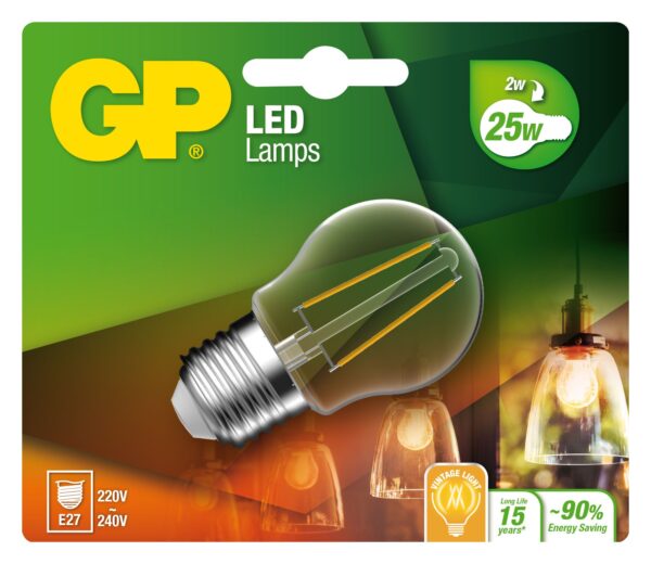 Lampadina LED E27 Bianco Caldo 2W Filamento Classe A++ - immagine 2