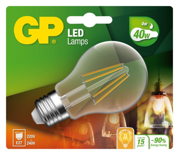 Lampadina LED E27 Bianco Caldo 4W Filamento Classe A++ - immagine 2