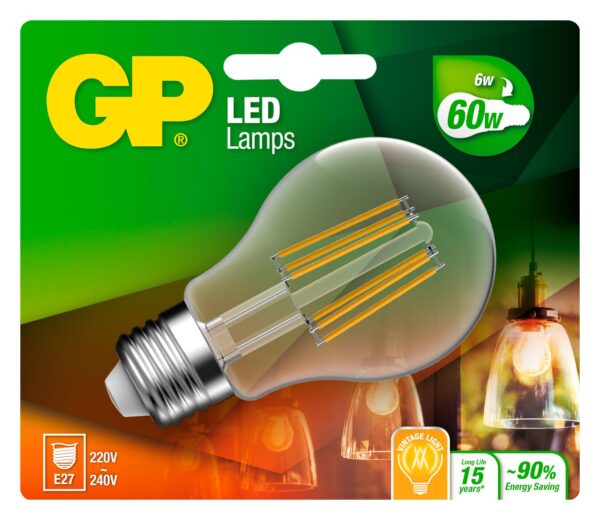 Lampadina LED E27 Bianco Caldo 6W Filamento Classe A++ - immagine 2
