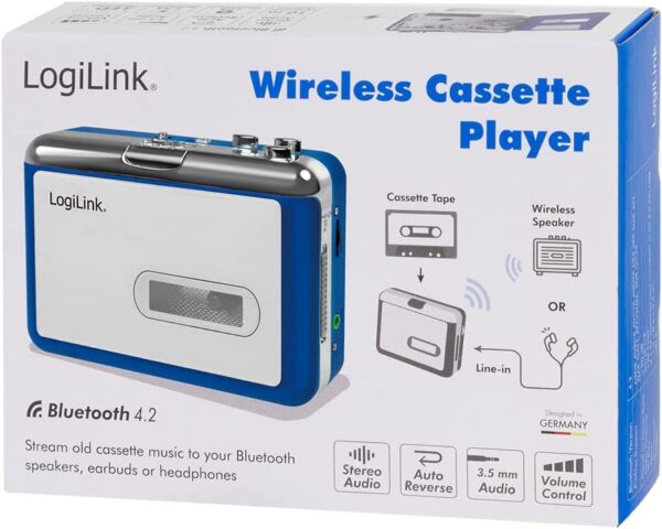 Lettore a Cassette Bluetooth V4.2 Senza Fili Wireless - immagine 2