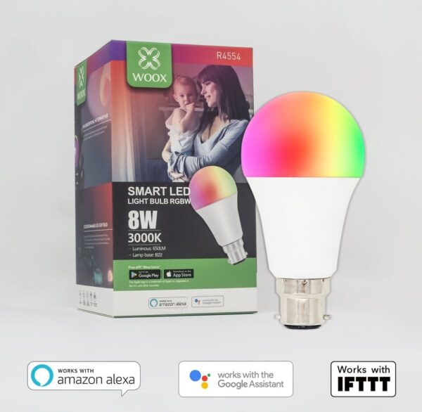 Lampadina LED B22 Smart Controllo Vocale Alexa, R4554 Classe F - immagine 2