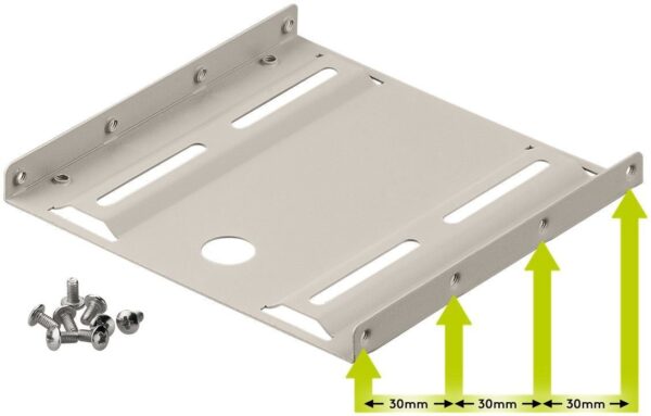 Kit di Montaggio per HDD / SSD da 2,5'' su alloggio da 3,5'' Beige - immagine 2