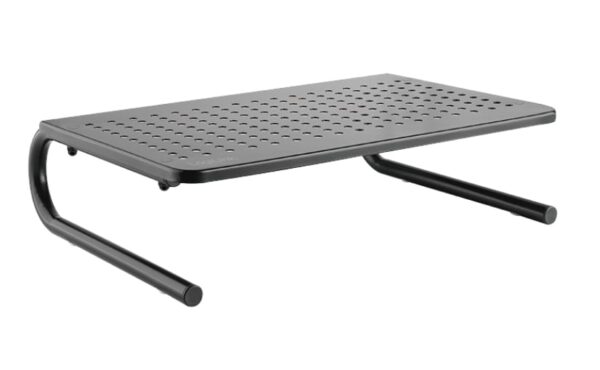 Stand Supporto da Scrivania per Monitor Notebook in Metallo 370mm Nero - immagine 2