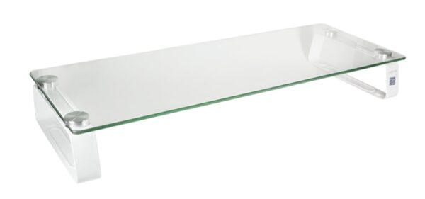 Stand da Scrivania per Monitor o Notebook in Vetro Trasparente - immagine 2