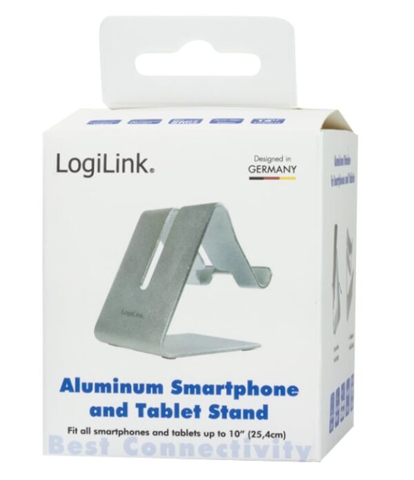 Supporto in Alluminio per Smartphone e Tablet Universale Silver - immagine 2