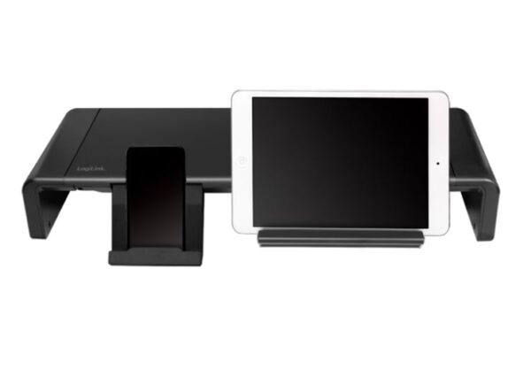 Supporto Monitor Smartphone Tablet Regolabile 420 - 520 mm Nero - immagine 2