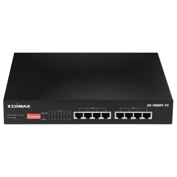 Switch PoE+ Gigabit Ethernet 8 Porte a Lungo Raggio con Switch DIP, GS-1008PL V2 - immagine 2