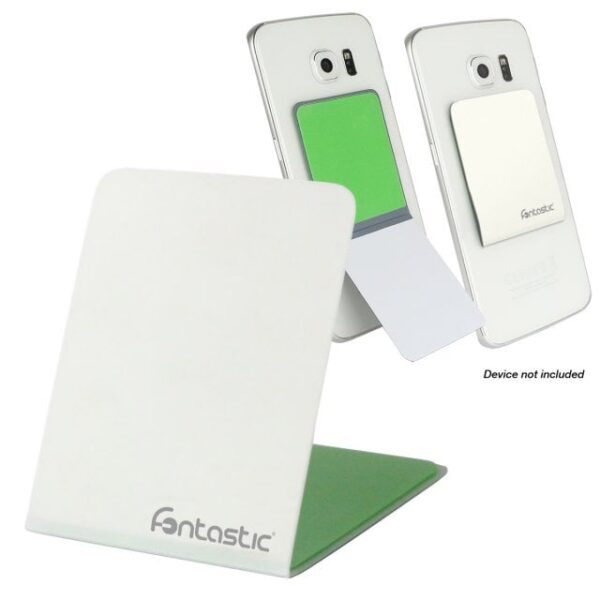 Supporto Smartphone Universale Adesivo Grip Phone con Stand Bianco - immagine 2