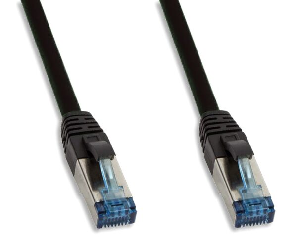Cavo Patch Cat.6A S/FTP PUR IP20 UV 1m Nero - immagine 2