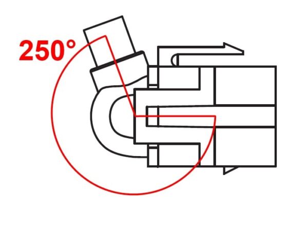 Modulo Keystone USB 3.0 A Maschio / Femmina 250° con Cavo - immagine 2