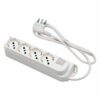 Multipresa 4 Posti Schuko con Interruttore e Cavo 1,5m Bianca - immagine 2