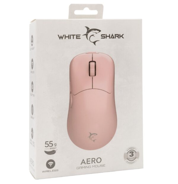 Mouse Ottico Gaming Wireless USB-C™ 6400 dpi Rosa, AERO - immagine 2
