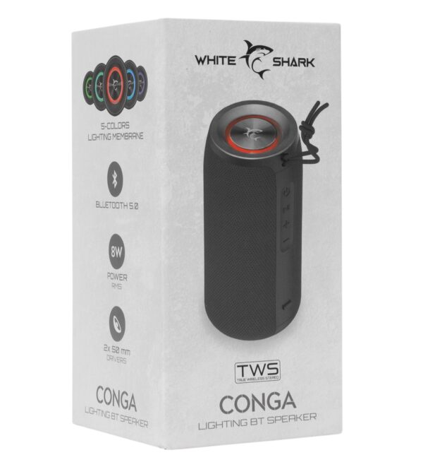 Altoparlante Wireless BT V5.0 Speaker Luce LED TF USB Nero - immagine 2