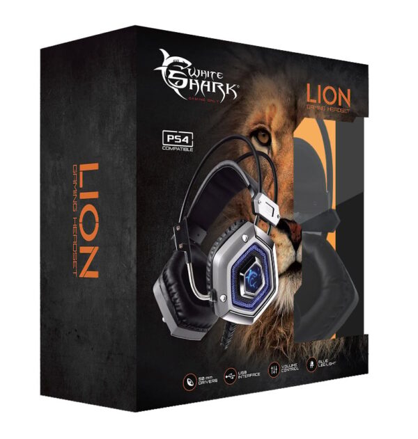 Cuffie Gaming USB con Microfono Silver LION - immagine 2