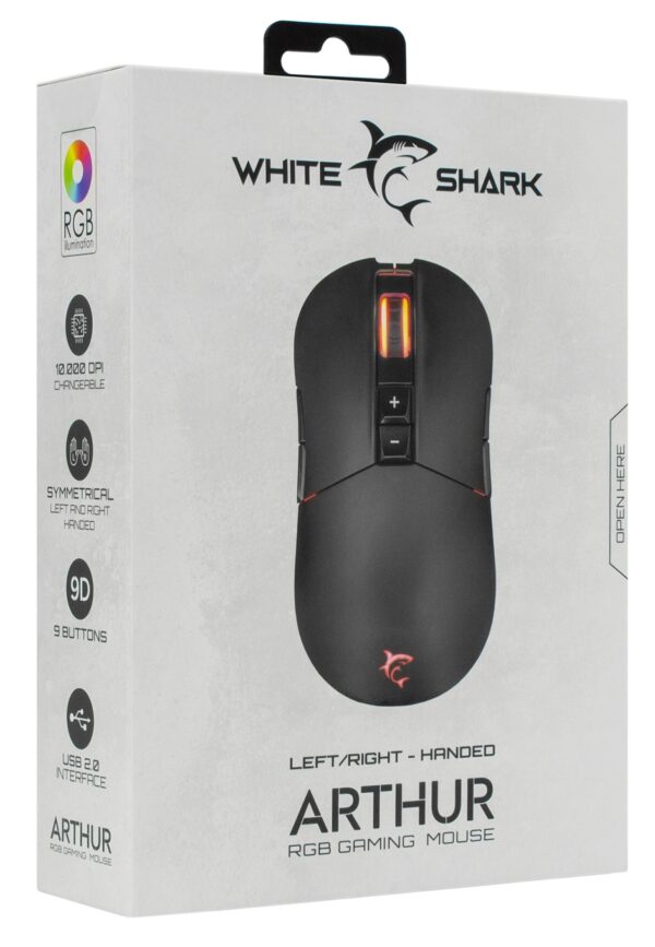 Mouse Ottico Gaming Arthur RGB 10000 dpi 9D Nero - immagine 2