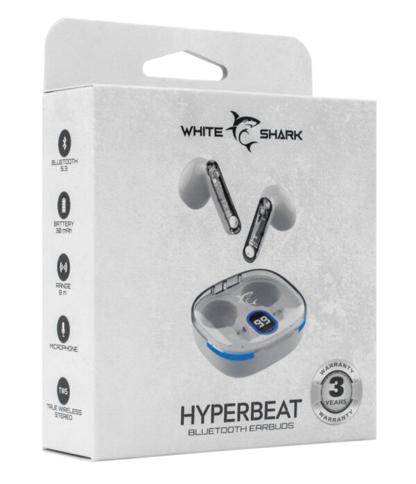 Auricolari Wireless Bluetooth v5.3 Custodia di Ricarica con Display Bianco - immagine 2