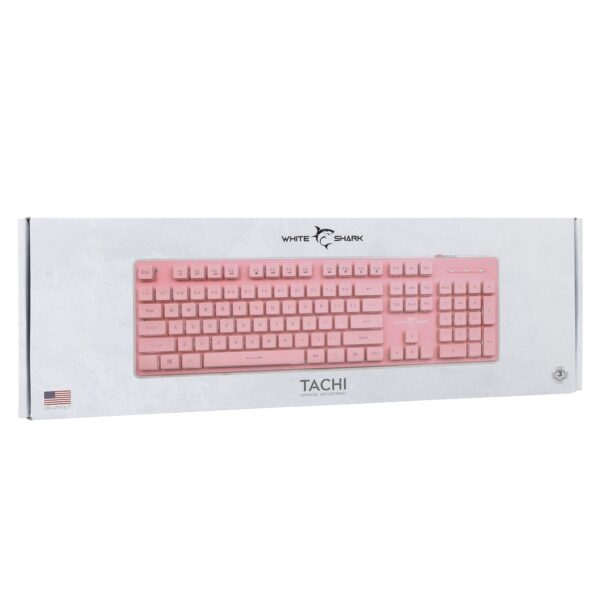 Tastiera Gaming USB 104 Tasti con Retroilluminazione LED Rosa - immagine 2