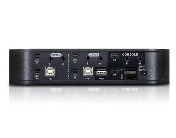 Switch KVMP per doppio schermo Mini DisplayPort (ThunderBolt) 2 USB, CS1942-AT-G - immagine 2