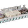 Cassetto Ottico 19'' Assemblato con 12 Bussole e 24 Pigtails LC Duplex Multimodale OM3 - immagine 2