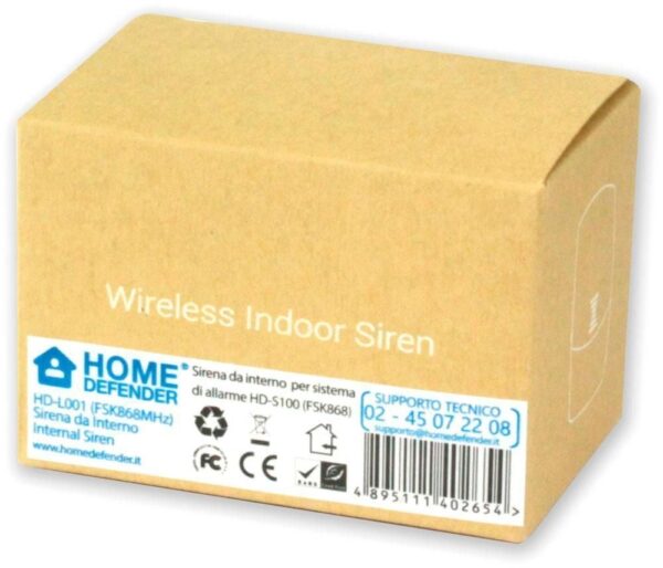Sirena da Interni per Antifurto Wireless 868 MHz HDL001 - immagine 2