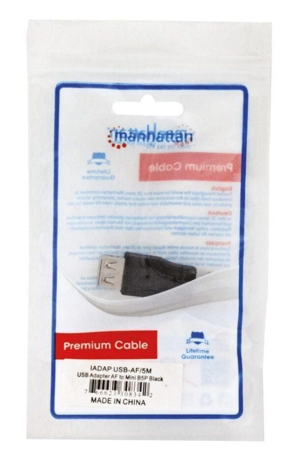 Adattatore USB A femmina a Mini B maschio - immagine 2